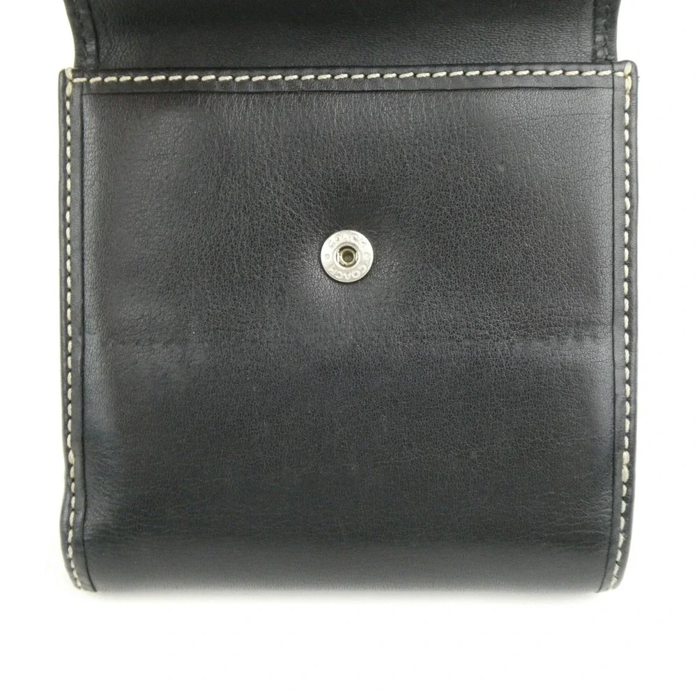 Coach Black Leather Soho Buckle Small Bifold Wallet